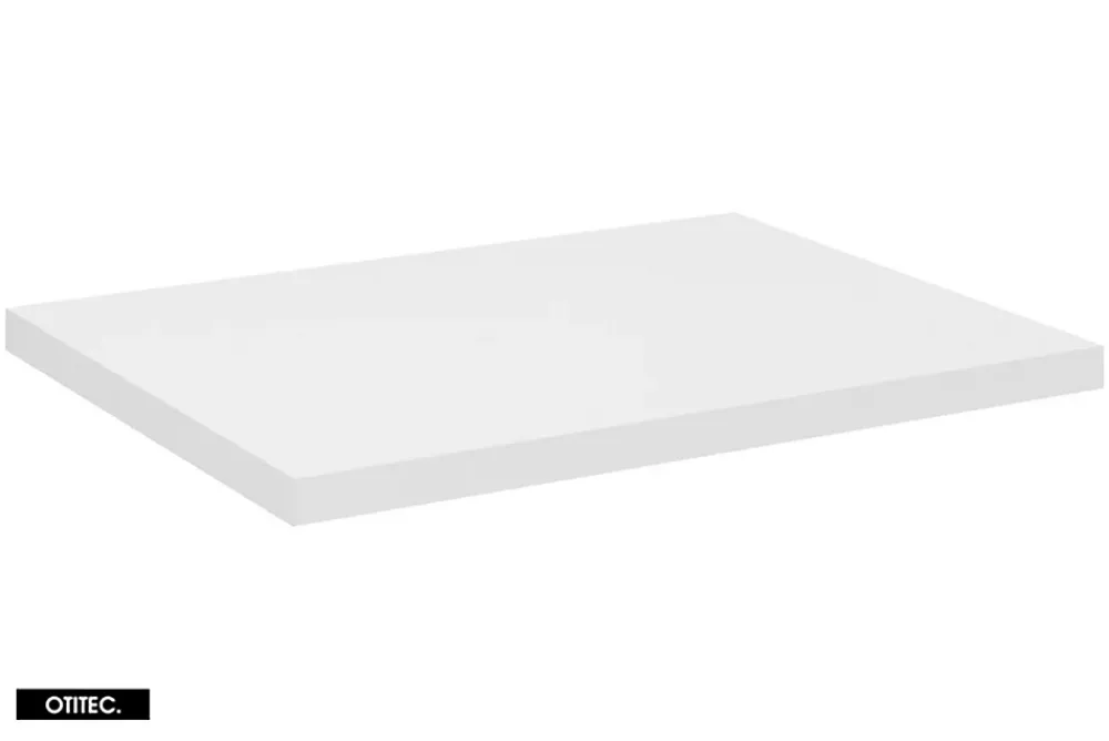 Otitec Meuble sous vasque de 50 cm - avec vasque à poser - avec plan - Oak/Blanc - 2 tiroirs - VOLTA OAK