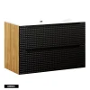 Meuble Sous Lavabo|Otitec Meuble sous vasque de 90 cm - avec vasque à encastrer - 2 tiroirs - SETTA