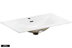 Meuble Sous Lavabo|Otitec Meuble sous vasque de 90 cm - avec vasque à encastrer - 2 tiroirs - SETTA