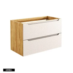 Otitec Meuble sous vasque de 90 cm - avec plan - 2 tiroirs - SETTA