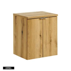 Otitec Meuble sous vasque de 50 cm - avec plan - Oak - 2 portes - VOLTA OAK