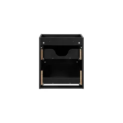 Meublorama Meuble sous vasque de salle de bain VANO 2 tiroirs Noir mat L50 x P39 x H57 cm Meuble suspendu