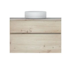Meuble Buanderie|Meuble Sous-Vasque| Meuble sous vasque effet chêne artisan l.90 x H.57 x P.50 cm 2 tiroirs, Calao