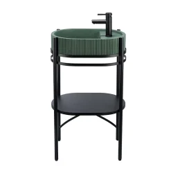 Meuble Buanderie|Homesight Meuble sous vasque en métal l.55 x H.89,5 x P.37,5 cm, Pao