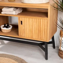 Wanda Collection Meuble sous vasque en teck Mya 130 cm
