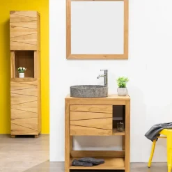 Wanda Collection Meuble sous vasque en teck Cosy 67cm