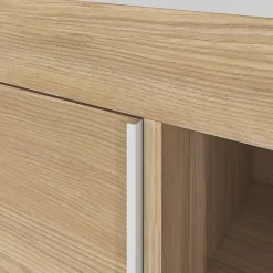 Meuble Buanderie|Meuble De Salle De Bains Faible Profondeur|GoodHome Meuble sous vasque faible profondeur à poser avec porte-serviettes effet bois l.65 x H.82 x P.36 cm, Maza