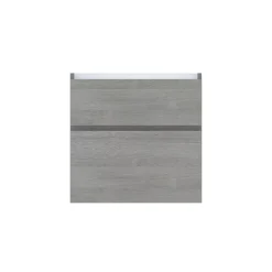 Cooke & Lewis Meuble sous vasque faible profondeur effet chêne clair l.60 cm 2 tiroirs, Calao