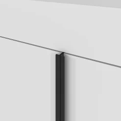 Meuble Buanderie|Meuble De Salle De Bains Faible Profondeur|GoodHome Meuble sous vasque faible profondeur à poser avec porte-serviettes blanc l.85 x H.82 x P.36 cm, Maza