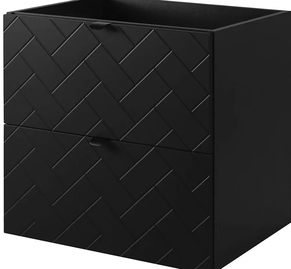 Furnidea Meuble sous vasque MADIS NOIR 60 cm B
