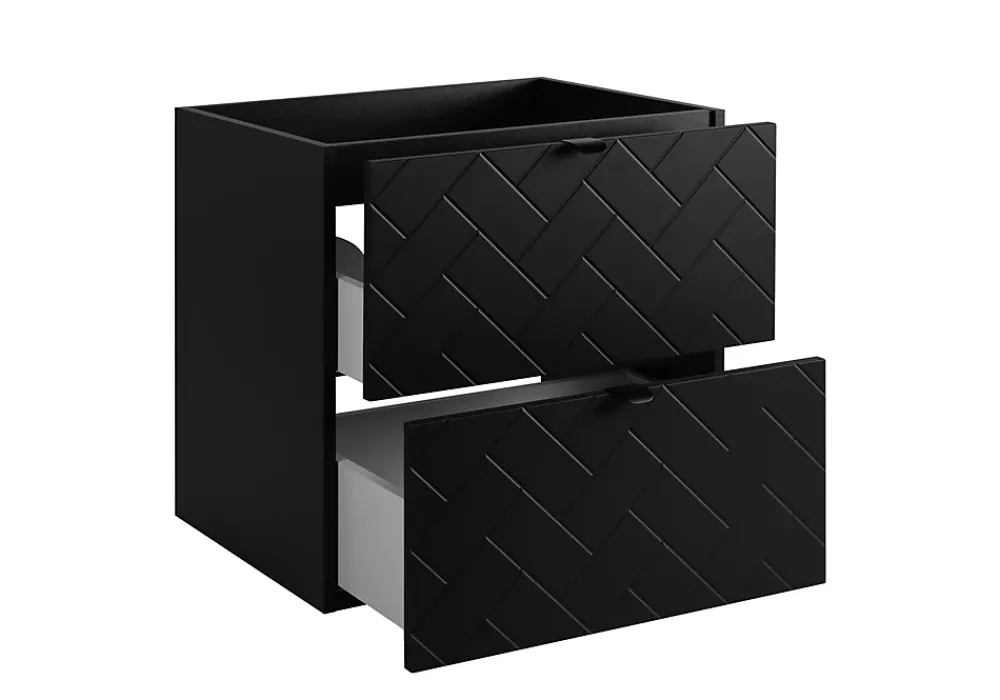 Furnidea Meuble sous vasque MADIS NOIR 60 cm B