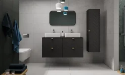 Meuble Sous-Vasque|Furnidea Meuble sous vasque MADIS NOIR 60 cm G