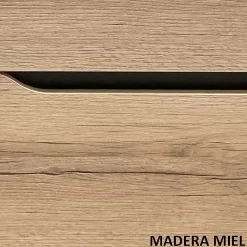 Meuble Sous Lavabo|Cosyneo Meuble sous vasque seul, 2 tiroirs, 120cm, simple vasque - madera miel (chêne clair) - LUNA