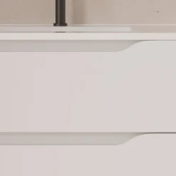 Meuble Sous Lavabo|Cosyneo Meuble sous vasque seul, 2 tiroirs et 1 porte, 100cm, vasque déportée droite - blanc mat - ZARZA