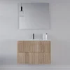 Cosyneo Meuble sous vasque seul, 2 tiroirs, 80cm, simple vasque - cambrian (chêne clair) - RIBERA