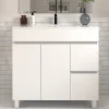 Cosyneo Meuble sous vasque seul, 2 tiroirs et 2 portes, 70cm, simple vasque - blanc brillant - HARO