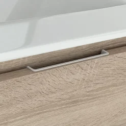 Meuble Sous Lavabo|Cosyneo Meuble sous vasque seul, 2 tiroirs, 80cm, simple vasque - cambrian (chêne clair) - IRIS