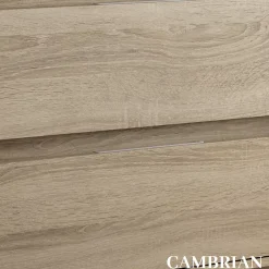 Cosyneo Meuble sous vasque seul, 2 tiroirs et 2 portes, 100cm, simple vasque - cambrian (chêne clair) - HARO