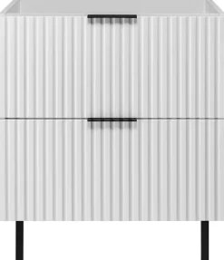 Furnidea Meuble sous vasque sur pieds FLOW blanc 60 cm