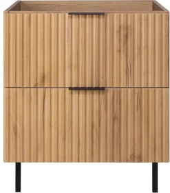 Meuble Sous Lavabo|Furnidea Meuble sous vasque sur pieds FLOW chêne craft 60 cm