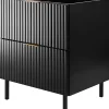 Meuble Sous Lavabo|Furnidea Meuble sous vasque sur pieds FLOW noir 60 cm