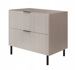 Meuble Sous Lavabo|Furnidea Meuble sous vasque sur pieds FLOW cachemire 80 cm