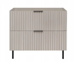 Meuble Sous Lavabo|Furnidea Meuble sous vasque sur pieds FLOW cachemire 80 cm