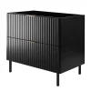 Meuble Sous Lavabo|Furnidea Meuble sous vasque sur pieds FLOW noir 80 cm