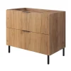 Meuble Sous Lavabo|Furnidea Meuble sous vasque sur pieds FLOW chêne craft 80 cm
