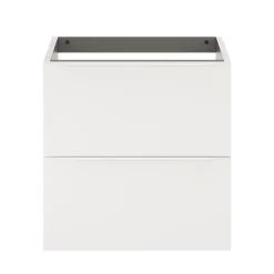 Meuble Buanderie|GoodHome Meuble sous vasque suspendu blanc mat l.60 x H.60 x P.45 cm, Imandra