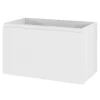 GoodHome Meuble sous vasque suspendu blanc mat 2 tiroirs l.80 x H.48 x P.45 cm Levanna
