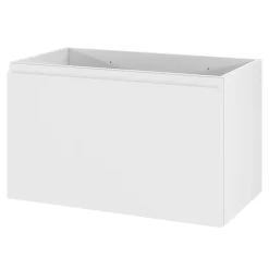 GoodHome Meuble sous vasque suspendu blanc mat 2 tiroirs l.80 x H.48 x P.45 cm Levanna