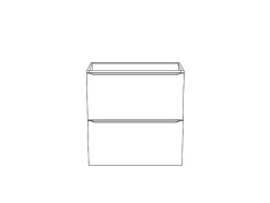 GoodHome Meuble sous vasque suspendu effet chêne l.60 x H.60 x P.45 cm, Imandra