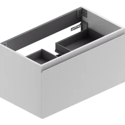 Meuble Sous-Vasque|Ipiemme SRL Meuble sous vasque suspendu blanc mat l.90 x H.46,5 x P.50,5 cm pour évacuation centrale, Pura+