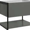 Meuble Sous Lavabo|Furnidea Meuble sous vasque suspendu LOV avec porte-serviettes vert et noir 60 cm
