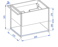 Meuble Sous Lavabo|Furnidea Meuble sous vasque suspendu LOV avec porte-serviettes vert et noir 60 cm