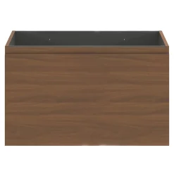 Meuble Sous-Vasque|GoodHome Meuble sous vasque suspendu effet noyer 2 tiroirs l.80 x H.48 x P.45 cm Levanna