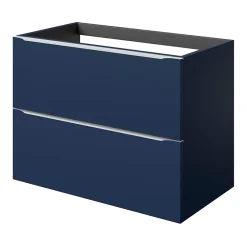 Meuble Buanderie|Meuble De Salle De Bains Faible Profondeur|GoodHome Meuble sous vasque suspendu bleu nuit mat l.80 x H.60 x P.45 cm, Imandra