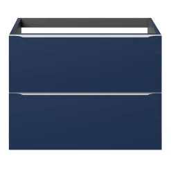 Meuble Buanderie|Meuble De Salle De Bains Faible Profondeur|GoodHome Meuble sous vasque suspendu bleu nuit mat l.80 x H.60 x P.45 cm, Imandra