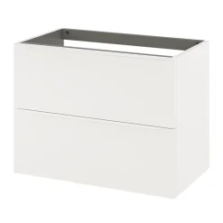 Meuble Buanderie|GoodHome Meuble sous vasque suspendu blanc mat l.80 x H.60 x P.45 cm, Imandra