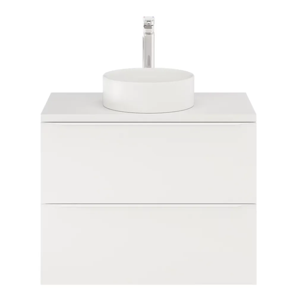 Meuble Buanderie|GoodHome Meuble sous vasque suspendu blanc mat l.80 x H.60 x P.45 cm, Imandra