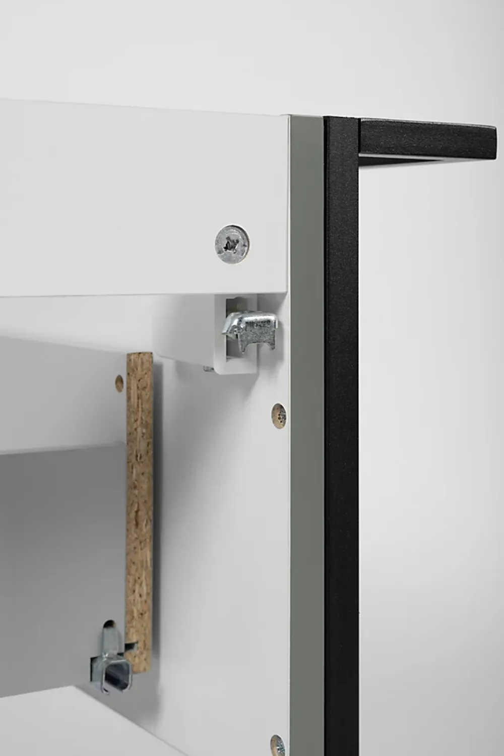 Furnidea Meuble sous vasque suspendu LOV avec porte-serviettes vert et noir 80 cm