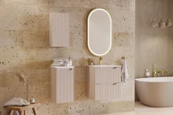 Meuble Sous-Vasque|Furnidea Meuble sous vasque suspendu 2 tiroirs NOVA CACHEMIRE 50 CM