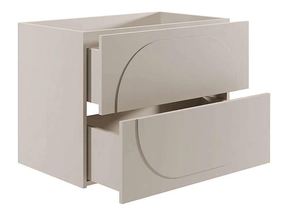 Meuble Sous-Vasque|Vente-unique Meuble sous vasque suspendu - Beige - 80 cm - VUTOMA