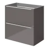 GoodHome Meuble sous vasque suspendu faible profondeur gris taupe brillant l.60 x H.60 x P.36 cm, Imandra