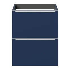 Meuble Buanderie|GoodHome Meuble sous vasque suspendu faible profondeur bleu nuit mat l.50 x H.60 x P.36 cm, Imandra