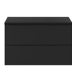 Meuble Buanderie|Meuble De Salle De Bains Faible Profondeur|GoodHome Meuble sous vasque suspendu noir mat l.100 x H.60 x P.45 cm, Imandra