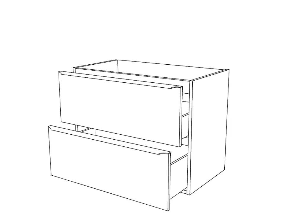 Meuble Buanderie|Meuble Sous-Vasque|GoodHome Meuble sous vasque suspendu gris brillant l.80 x H.60 x P.45 cm, Imandra