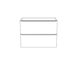 Meuble Buanderie|Meuble Sous-Vasque|GoodHome Meuble sous vasque suspendu gris brillant l.80 x H.60 x P.45 cm, Imandra
