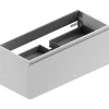 Ipiemme SRL Meuble sous vasque suspendu blanc mat l.120 x H.46,5 x P.50,5 cm évacuation centrale, Pura+